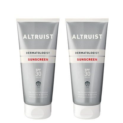 Two tubes of ALTRUIST sunscreen with SPF 30, each tube is 200ml.