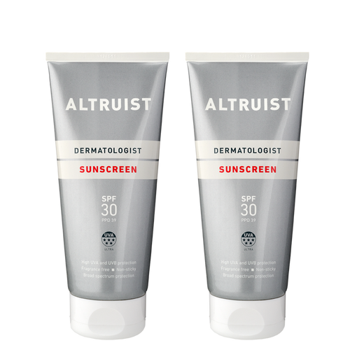 Two tubes of ALTRUIST sunscreen with SPF 30, each tube is 200ml.