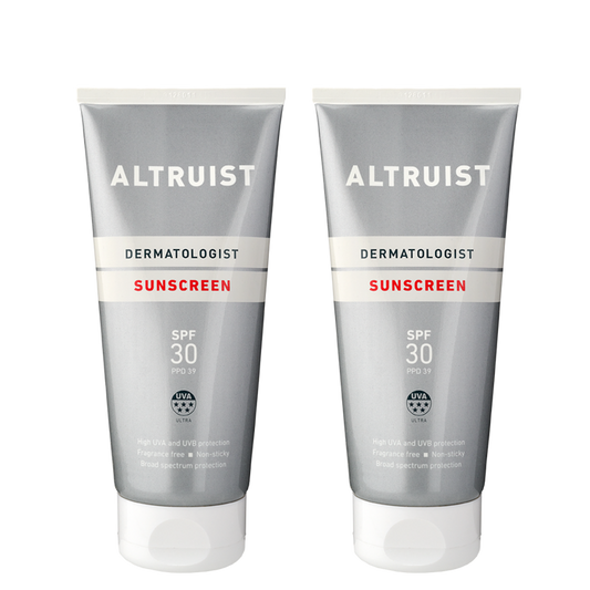 Two tubes of ALTRUIST sunscreen with SPF 30, each tube is 200ml.