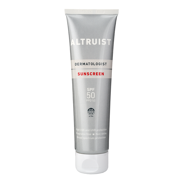 Altruist dermatologist sunscreen front of tube 100 ml