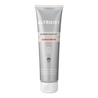 Altruist dermatologist sunscreen front of tube 100 ml