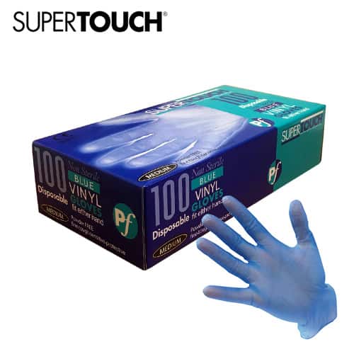 Supertouch Powder Free Vinyl Gloves Blue image 0