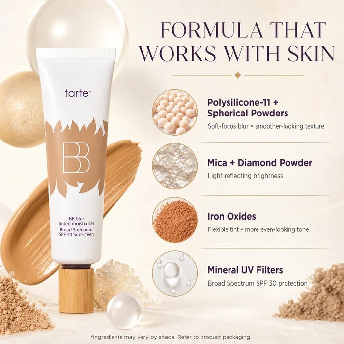 tarte BB blur tinted moisturizer SPF 30 - instantly brightens, hydrates & smooths your skin