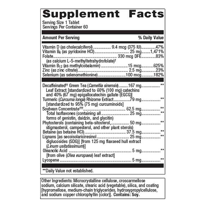 Testralin by Metagenics Ingredients Label