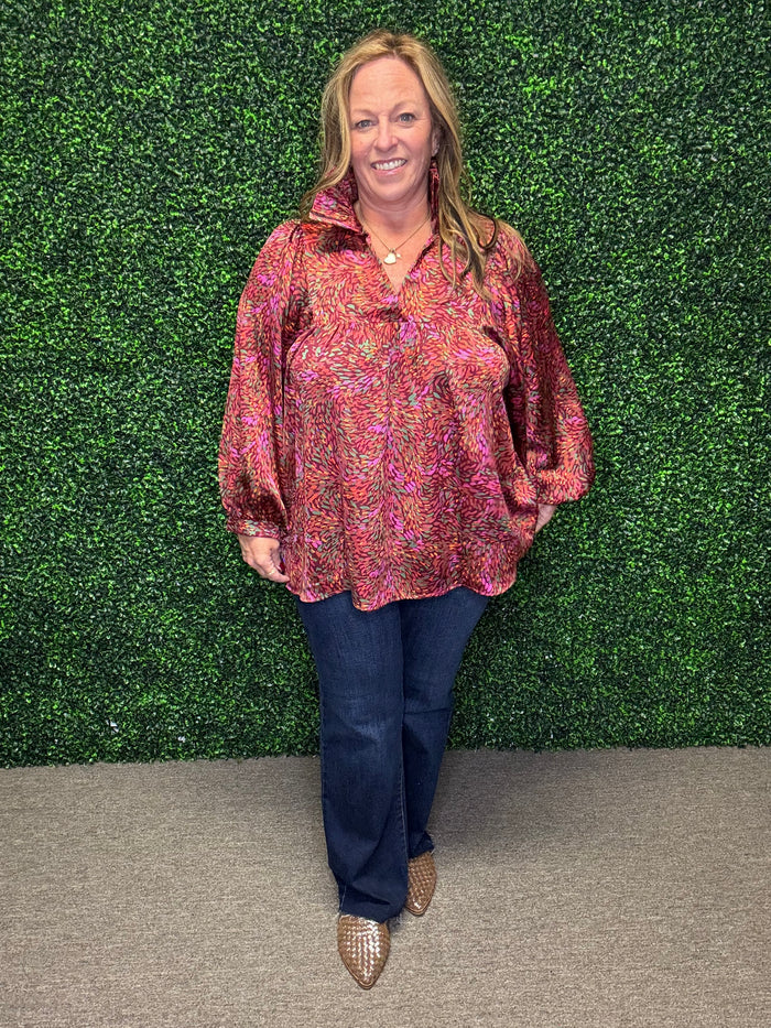 The Adrienne Luxe Ruffle Blouse