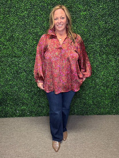 The Adrienne Luxe Ruffle Blouse