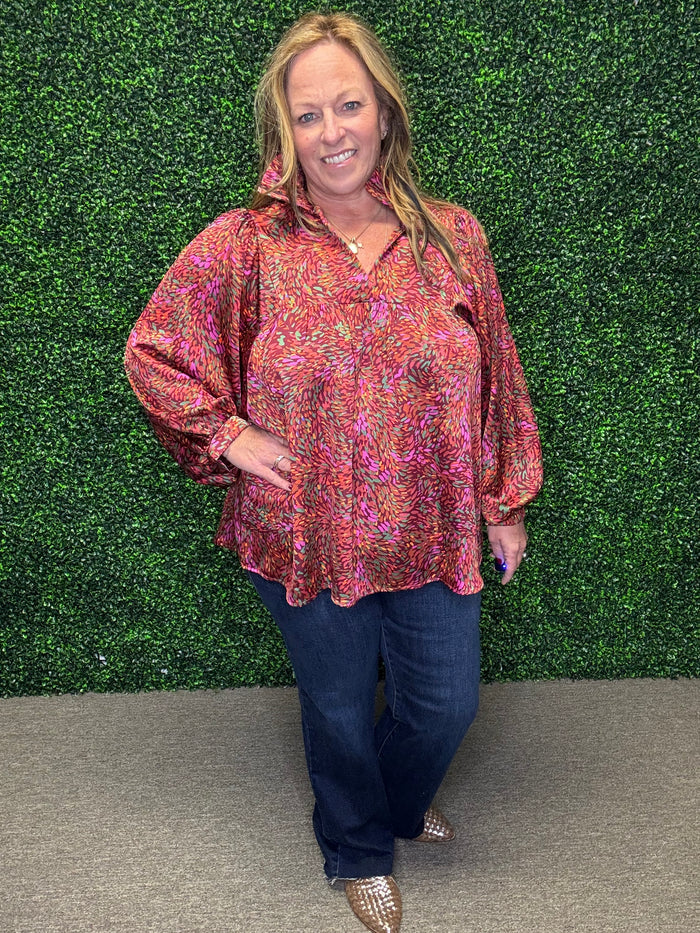 The Adrienne Luxe Ruffle Blouse