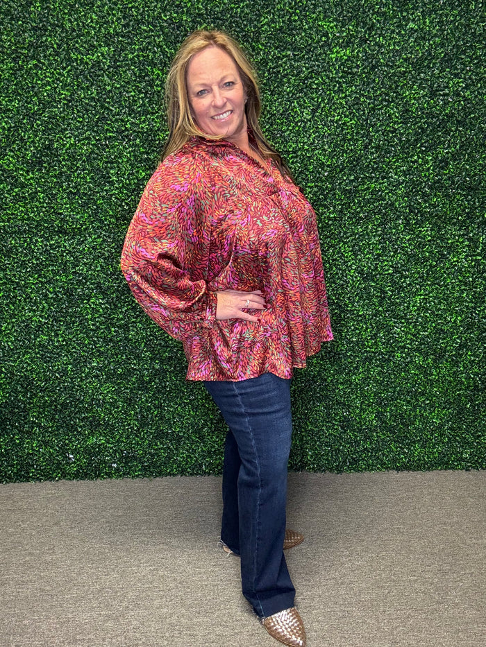 The Adrienne Luxe Ruffle Blouse