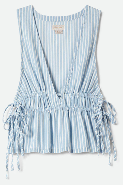 Women's The Bells Top in the color Two Boot Stripe - Front Product View