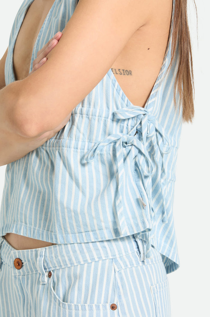 Women's The Bells Top in the color Two Boot Stripe - Additional Fit image