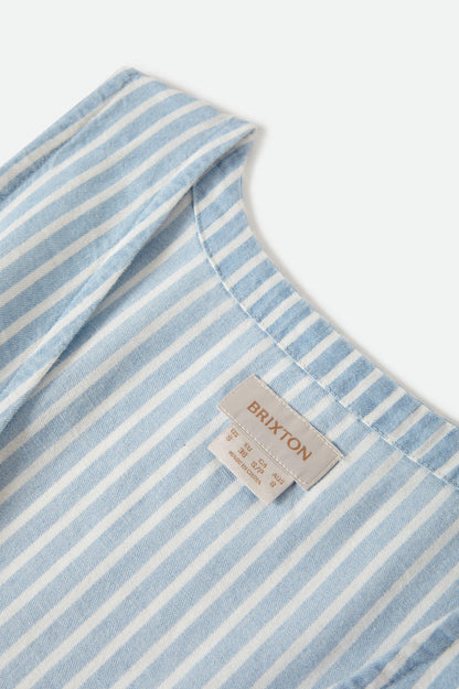 Women's The Bells Top in the color Two Boot Stripe - Additional Laydown image