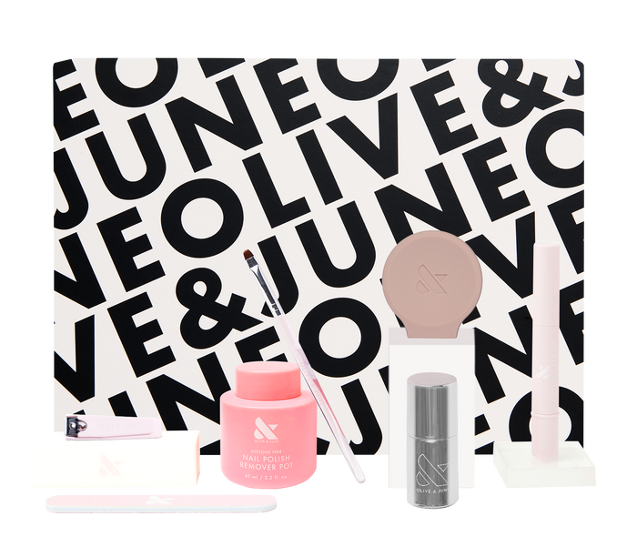 The Fall Mani System - 6 Polishes nail care set with tools and quick dry polish for easy at home manicure and pedicure