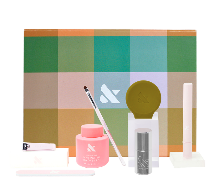 The Fall Mani System - 6 Polishes set with remover pot, brush, clip, and quick dry polish for easy at home mani and pedi