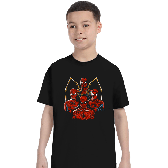 Shirts T-Shirts, Youth / XS / Black The Four Spidermen