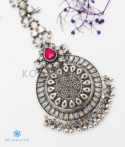 The Kiara Silver Maang Tikka (Oxidised)