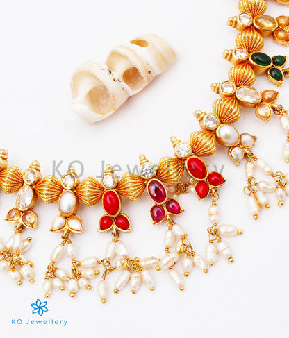 The Sampriti Silver Navratna Necklace (Short)