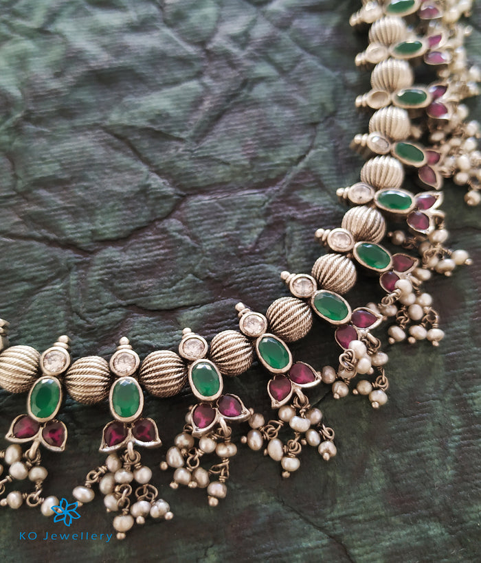 The Sampriti Silver Necklace (Oxidised)