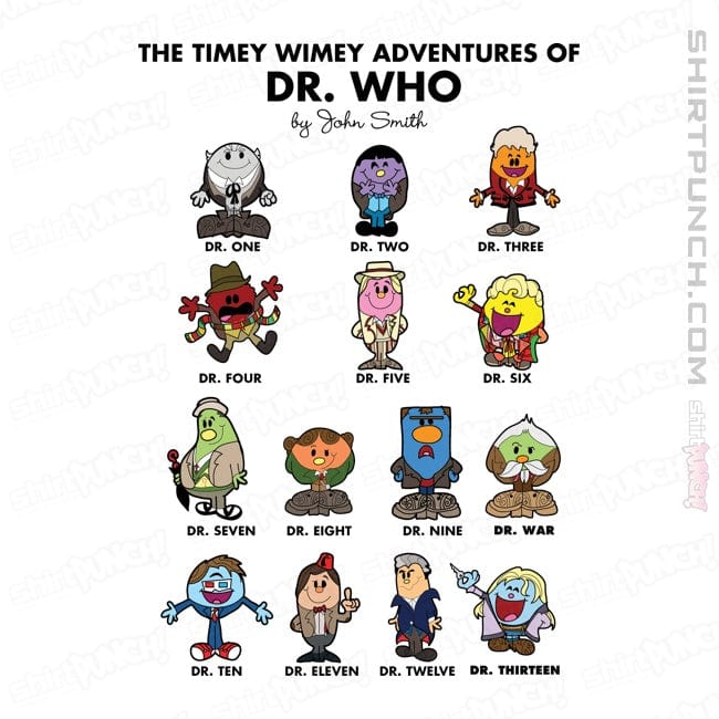 Daily_Deal_Shirts Magnets / 3"x3" / White The Timey Wimey Adventures of the Doctor