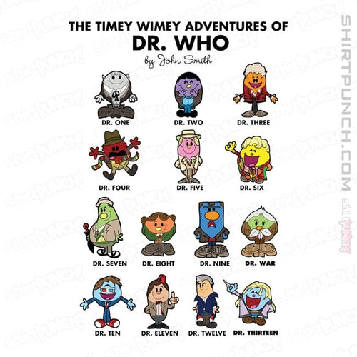 Daily_Deal_Shirts Magnets / 3"x3" / White The Timey Wimey Adventures of the Doctor