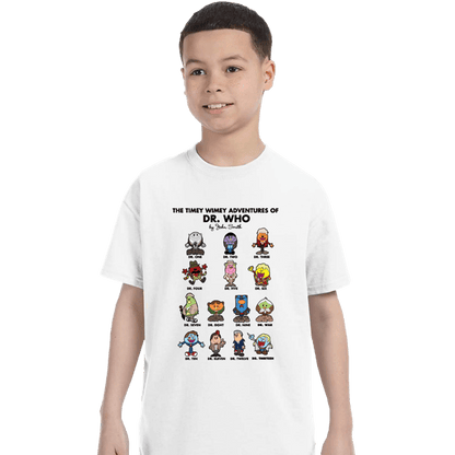 Daily_Deal_Shirts T-Shirts, Youth / XS / White The Timey Wimey Adventures of the Doctor