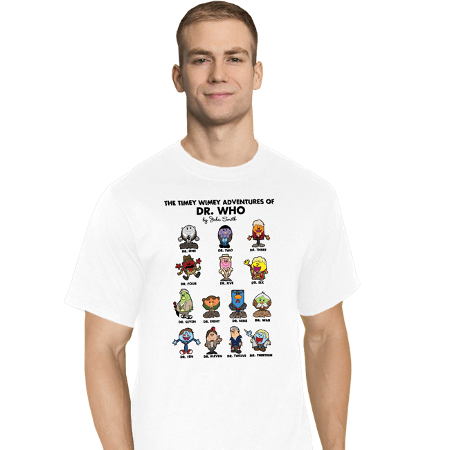 Daily_Deal_Shirts T-Shirts, Tall / Large / White The Timey Wimey Adventures of the Doctor
