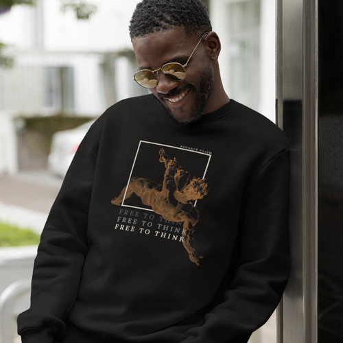THE UNBOXED MIND UNISEX CREW NECK SWEATSHIRT | BLACK