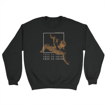 THE UNBOXED MIND UNISEX CREW NECK SWEATSHIRT | BLACK