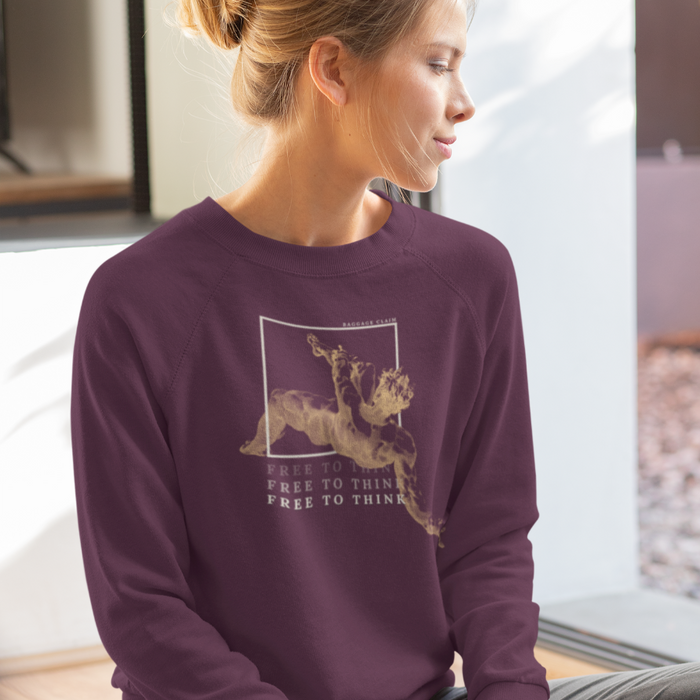 THE UNBOXED MIND UNISEX CREW NECK SWEATSHIRT | INDIGO - MAROON - GREEN