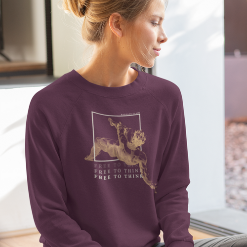 THE UNBOXED MIND UNISEX CREW NECK SWEATSHIRT | INDIGO - MAROON - GREEN