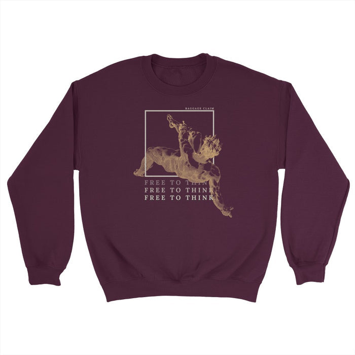 THE UNBOXED MIND UNISEX CREW NECK SWEATSHIRT | INDIGO - MAROON - GREEN