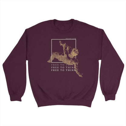 THE UNBOXED MIND UNISEX CREW NECK SWEATSHIRT | INDIGO - MAROON - GREEN