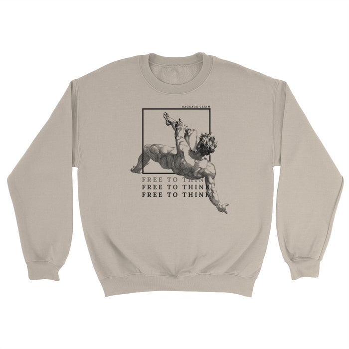 THE UNBOXED MIND UNISEX CREW NECK SWEATSHIRT | SAND