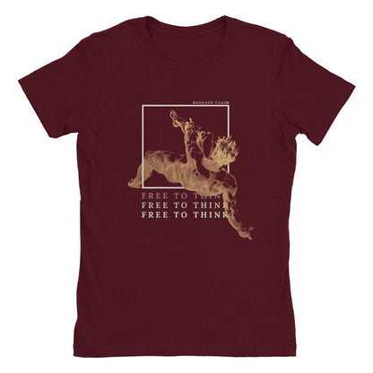 THE UNBOXED MIND WOMEN'S TEE | MAROON - INDIGO - GREEN