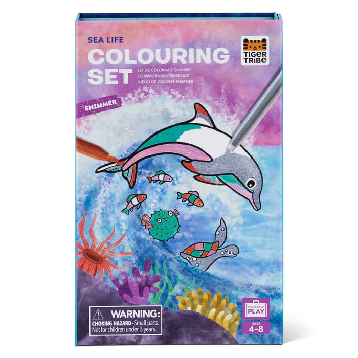 Tiger Tribe Shimmering Colouring Set - Sea Life