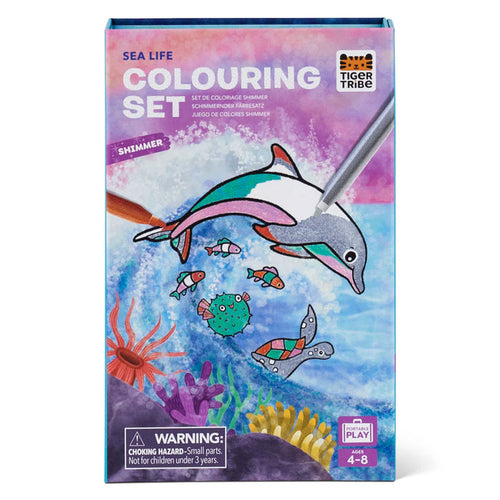 Tiger Tribe Shimmering Colouring Set - Sea Life