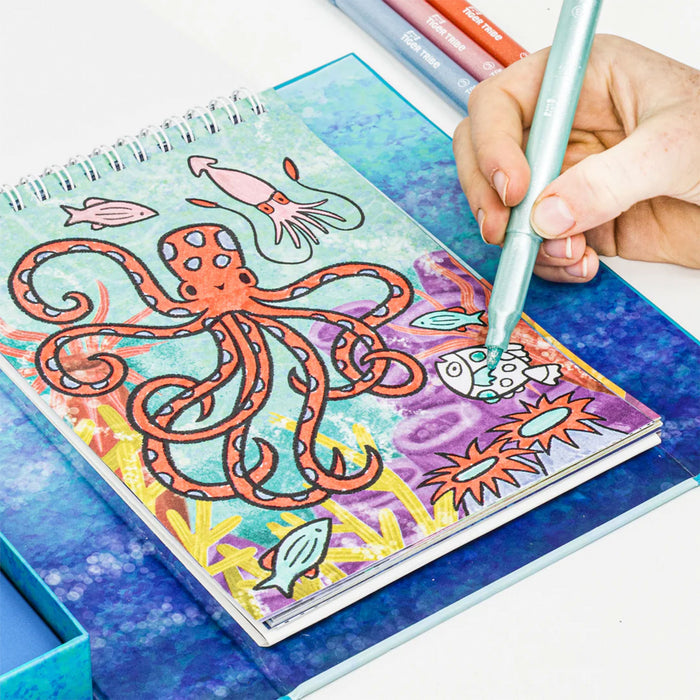 Tiger Tribe Shimmering Colouring Set - Sea Life