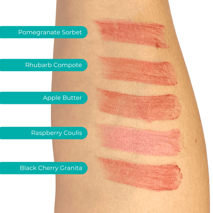 Lipstick swatch comparison on arm