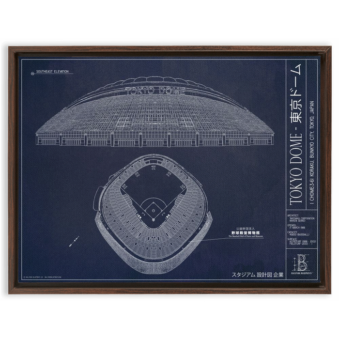 Framed Canvas - Large - Walnut