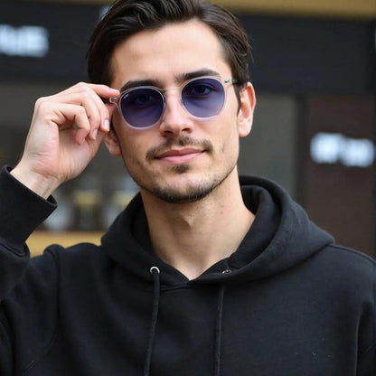 Transparent Brown Round Full Rim