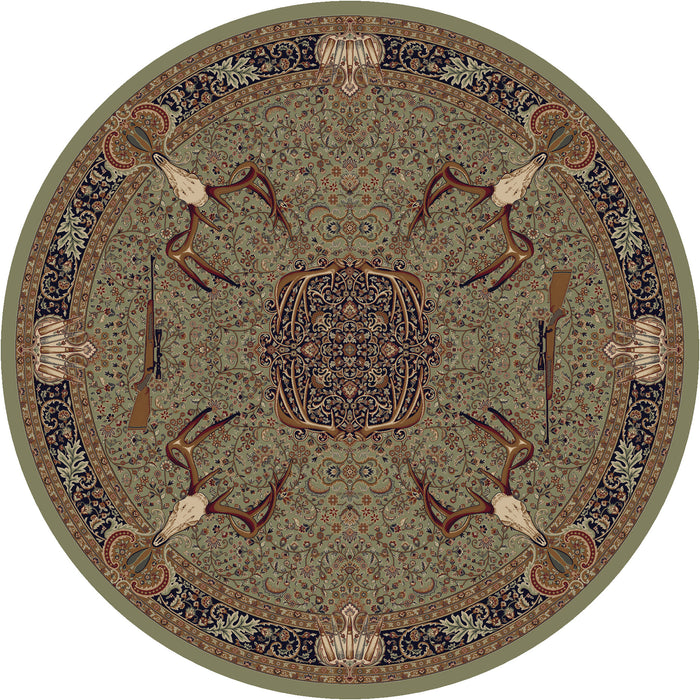 Image of an area rug, Trophy Room - Green