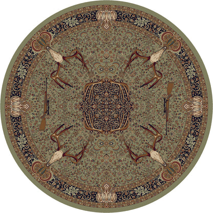 Image of an area rug, Trophy Room - Green