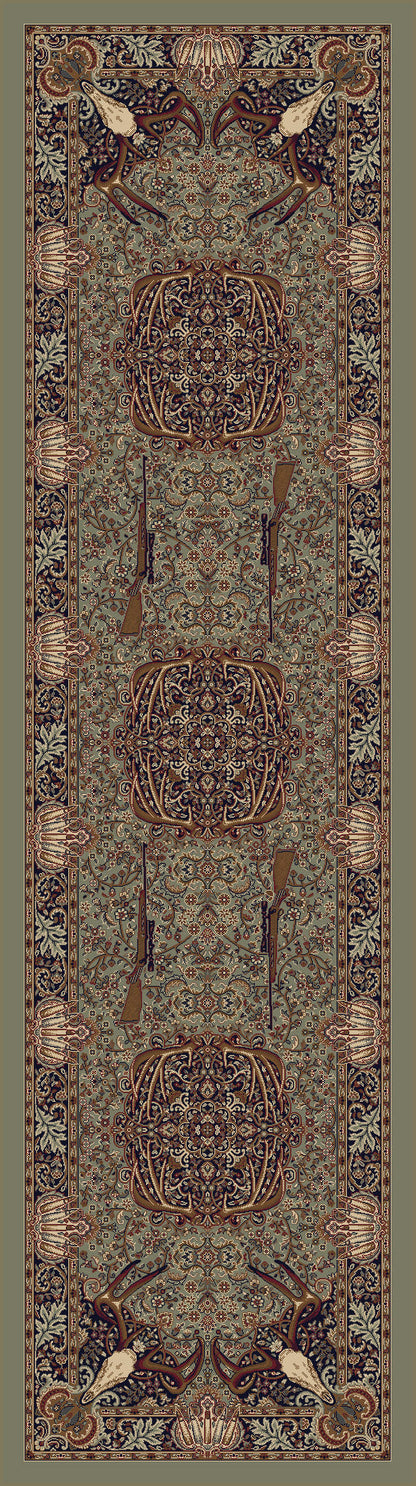 Image of an area rug, Trophy Room - Green