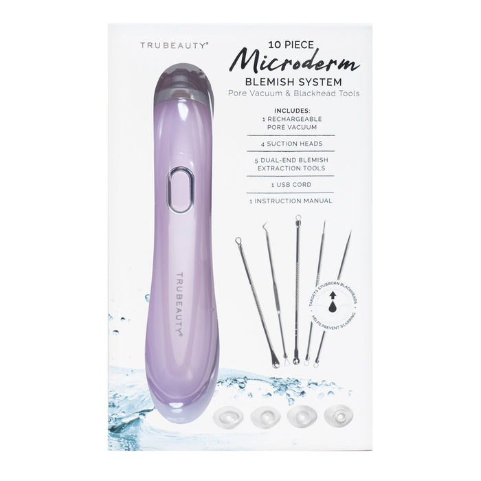 Tru Beauty Microderm Blemish System Pore Vacuum & Blackhead Tools - ikatehouse
