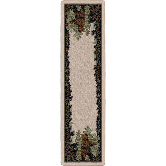 Image of an area rug, Twin Bears - Green (also see as Taupe)