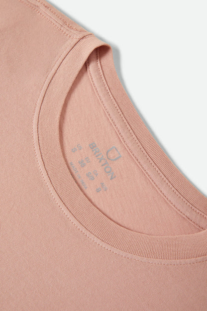 Women's Two Boots Slim Crew T-Shirt in the color Silver Pink - Additional Laydown image