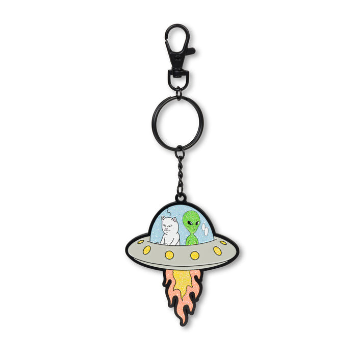 RIPNDIP U.F.O Metal Keychain (Silver)