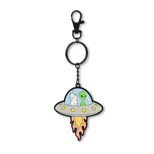 RIPNDIP U.F.O Metal Keychain (Silver)