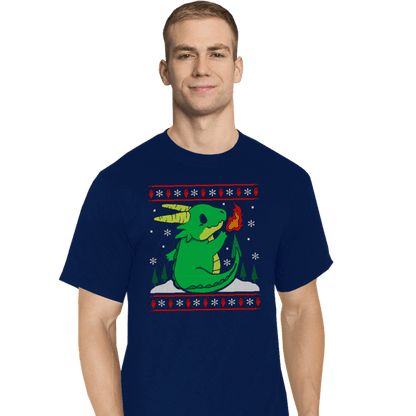 Shirts T-Shirts, Tall / Large / Navy Ugly Dragon Christmas