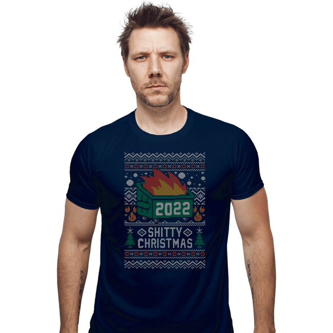 Secret_Shirts Fitted Shirts, Mens / Small / Navy Ugly Shitty Christmas Sweater