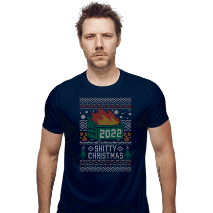 Secret_Shirts Fitted Shirts, Mens / Small / Navy Ugly Shitty Christmas Sweater